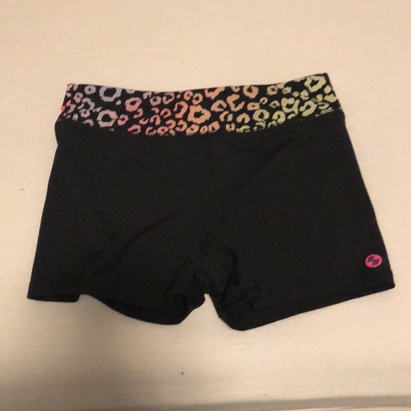 black shorts with a Cheetah print rainbow strip - Picture 1 of 1